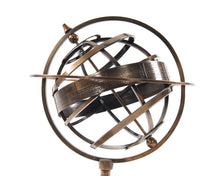 BRASS ARMILLERY WITH COMPASS ON NTRL SHEESHAM BASE